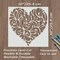10x10 Inch Mandala Heart Stencil for Painting – Large Reusable Boho Heart Template for Wood, Canvas, Fabric, Wall, Furniture DIY Art & Craft Projects